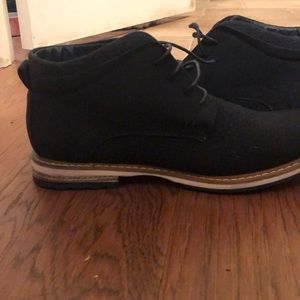 Men’s navy ankle boot dress shoes